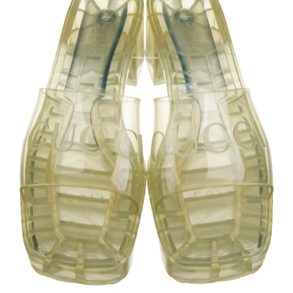 Gucci Transparent Cream Mules - Picture 3 of 5